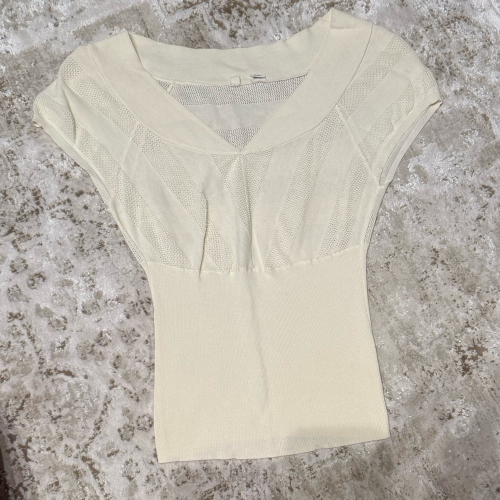 MOTH by Anthropologie S Sleeveless Top - Cream